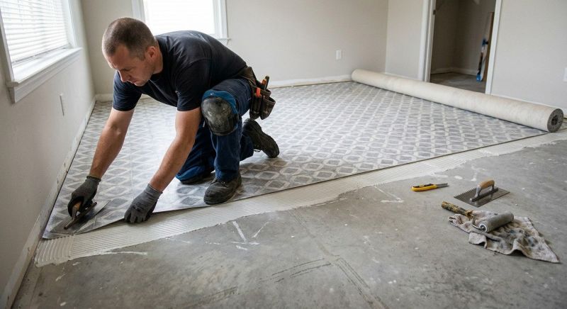 Sheet Linoleum Installation in Auburn, NH
