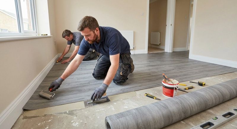 Sheet Linoleum Installation in Methuen, MA