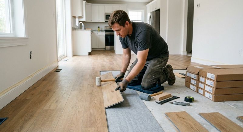 Vinyl Plank Floor Installation in Manchester, NH